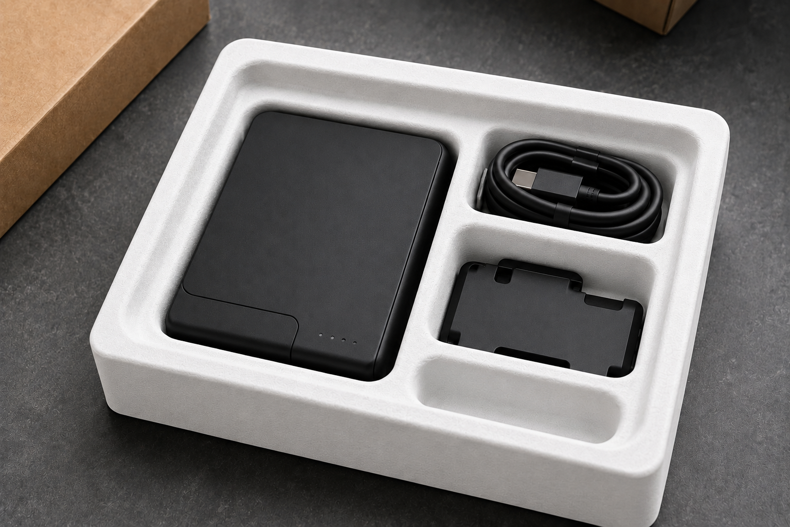 Electronic device pulp mold insert with smooth wet press finish by PT Print