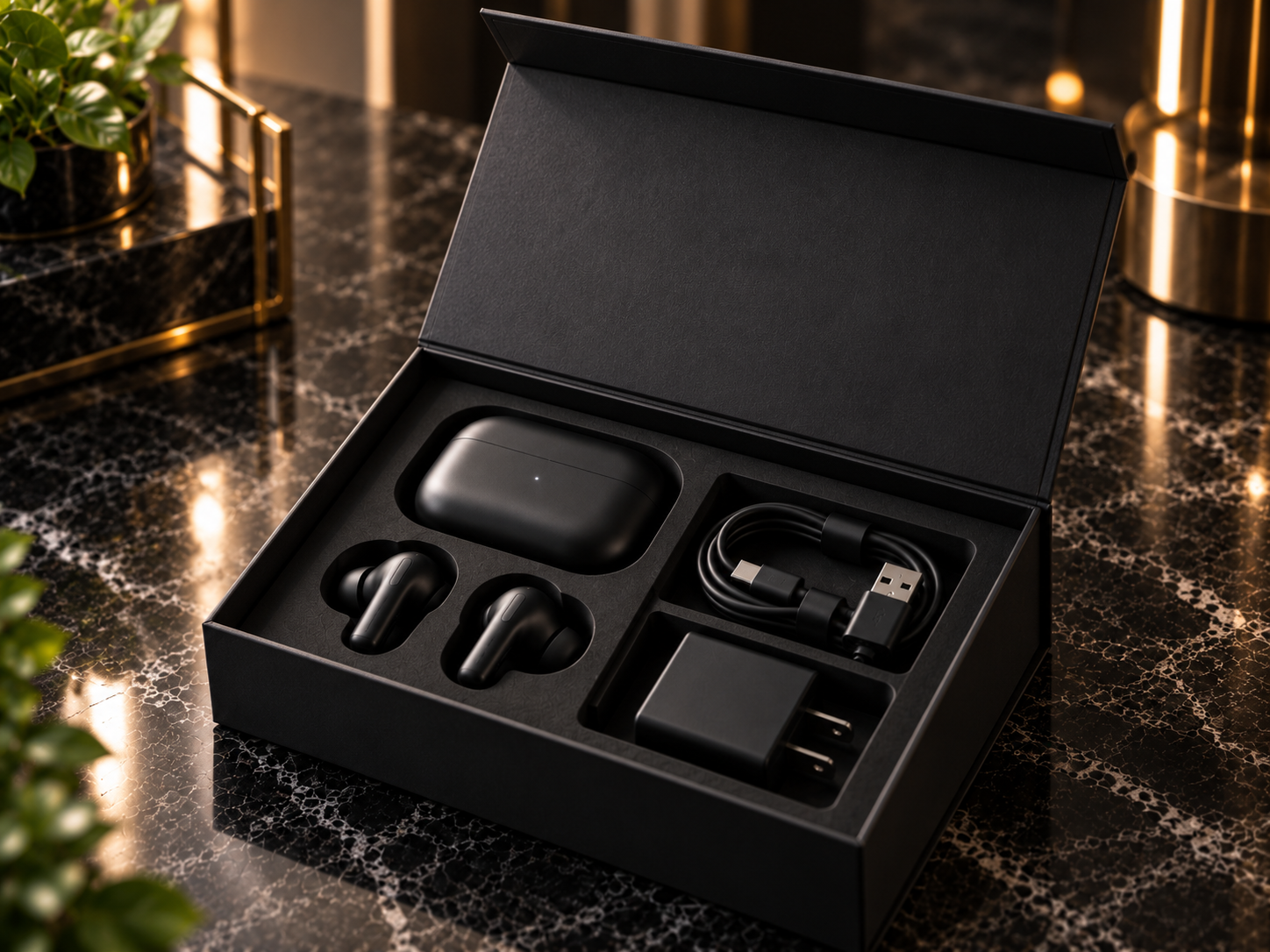 Electronic device rigid box packaging example