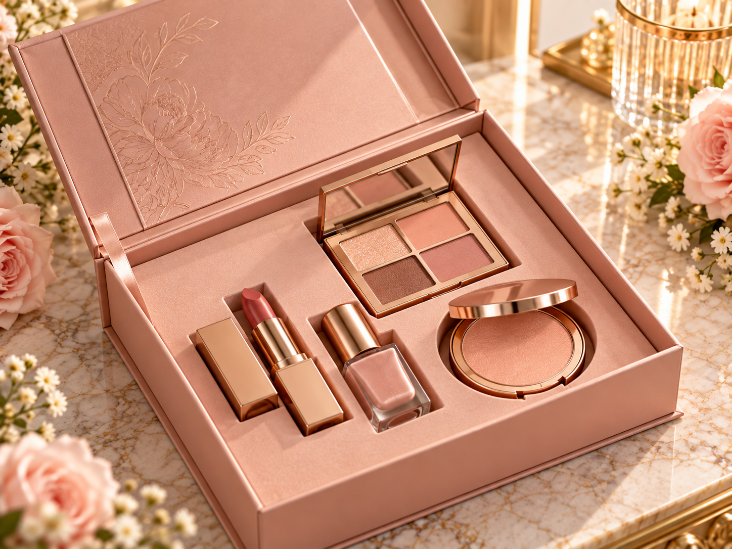 Cosmetics rigid box packaging example