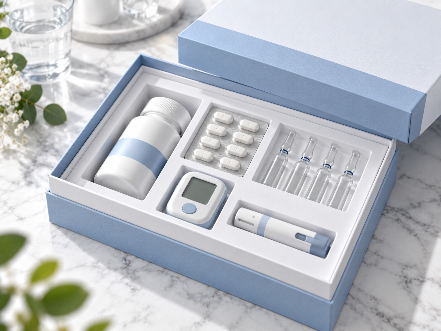 Pharmaceutical rigid box packaging example