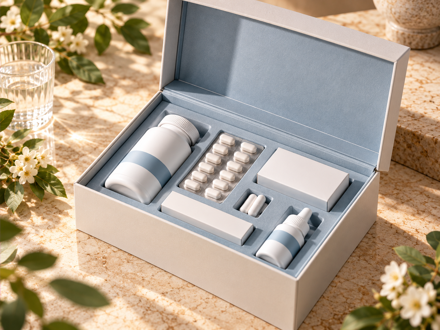 Pharmaceutical rigid box packaging example