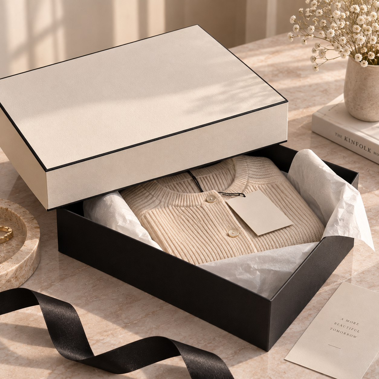 Top and bottom rigid box used as a clothing gift box, by PT Print
