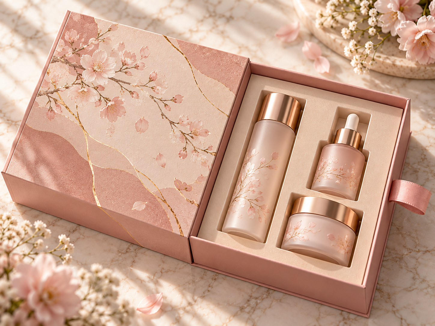 Skincare rigid box packaging example