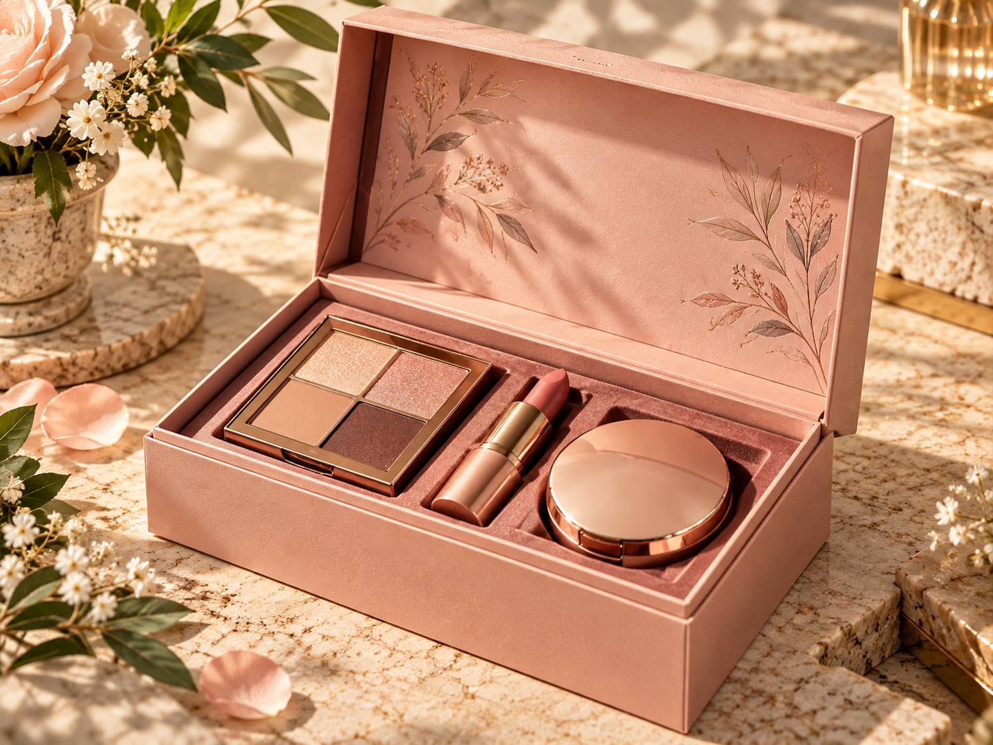 Cosmetics rigid box packaging example