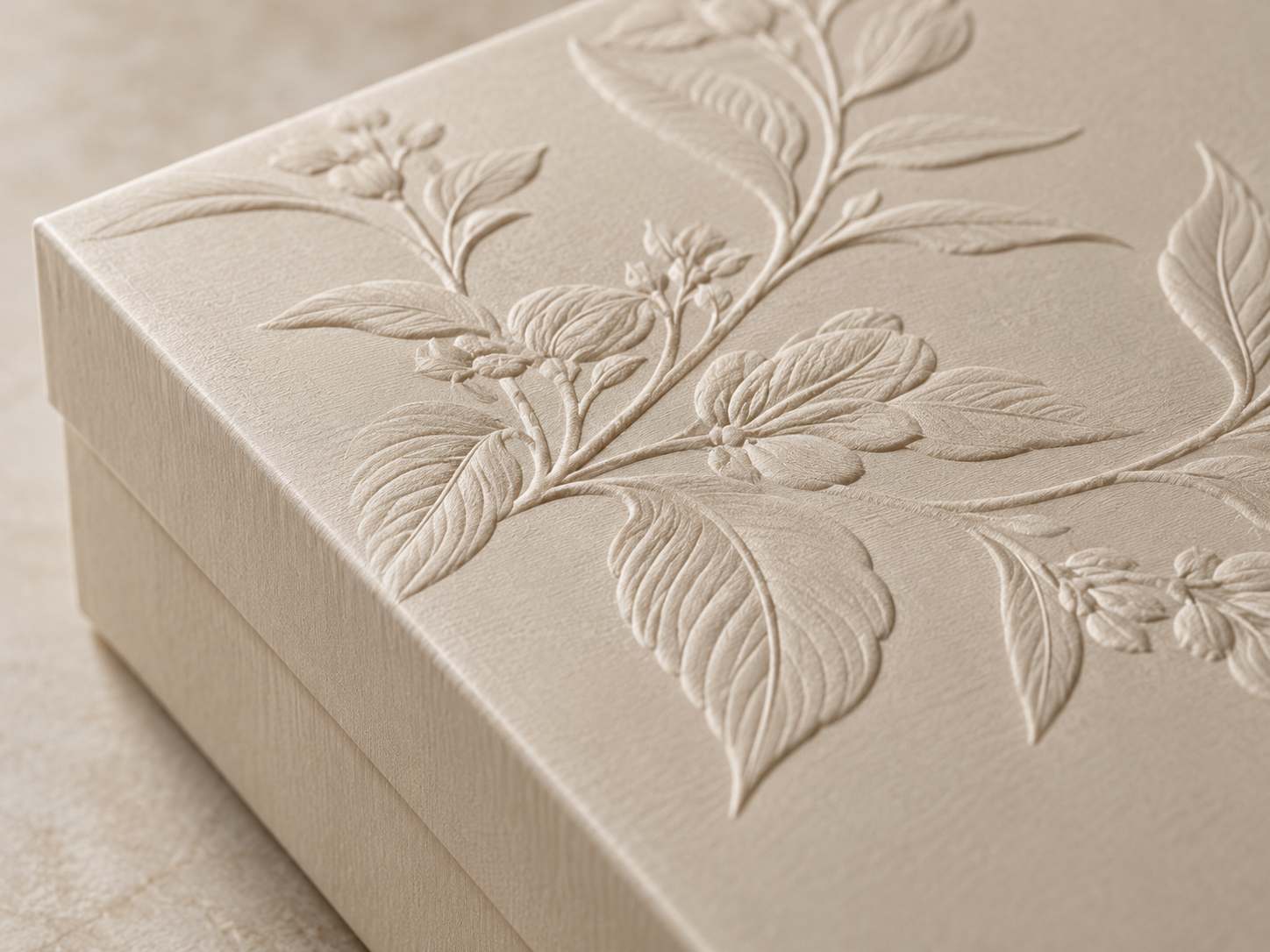 Embossing finish on rigid box packaging by PT Print
