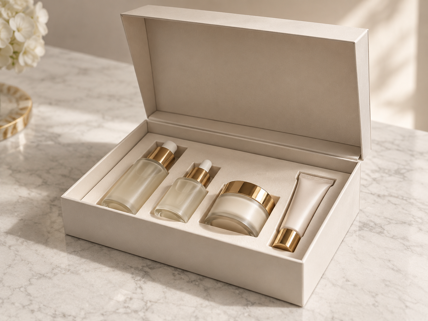 Hinged flip lid rigid box packaging by PT Print
