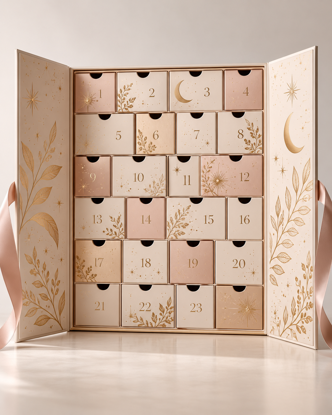 Custom printed advent calendar gift box for a Christmas wholesale order